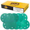 3.5" (90mm) Green Film Sanding Discs, 7-Hole Pattern, 50 Disc Variety Pack, Grits 60, 80, 120, 180, 220, 320, 400, 600, 800, 1000 - Heavy-Duty Hook & Loop Sandpaper, Random Orbital Sander