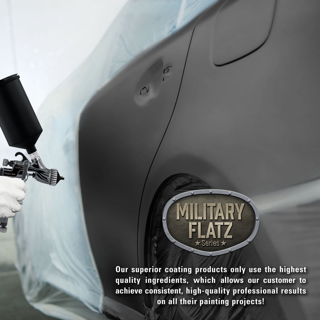 Military Flatz 595-37031 Camo Smoke Black - 2K Urethane Flat Automotive Paint - Quart