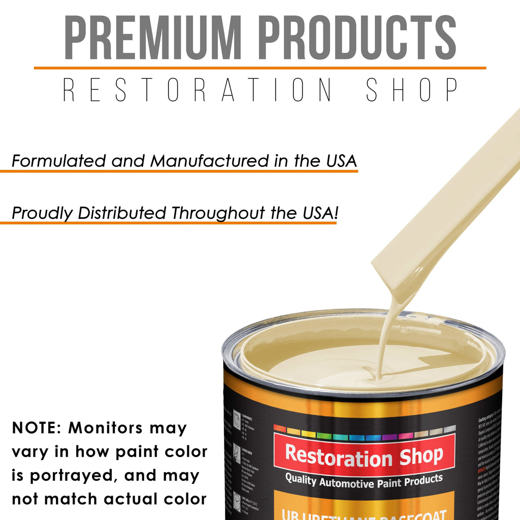 Wimbledon White - Urethane Basecoat with Clearcoat Auto Paint (Complete Slow Gallon Paint Kit) Professional High Gloss Automotive Car Truck Coating