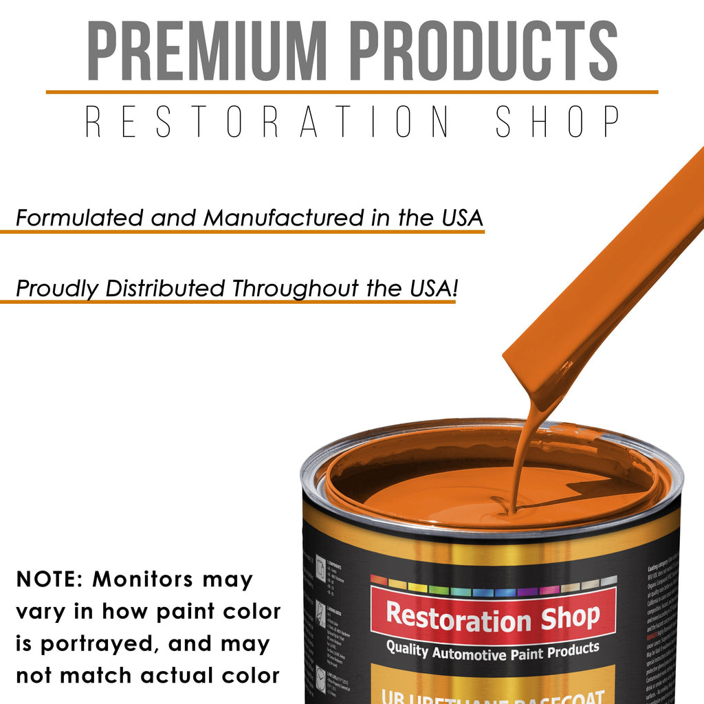 Omaha Orange - Urethane Basecoat with Clearcoat Auto Paint - Complete Medium Quart Paint Kit - Professional High Gloss Automotive, Car, Truck Coating