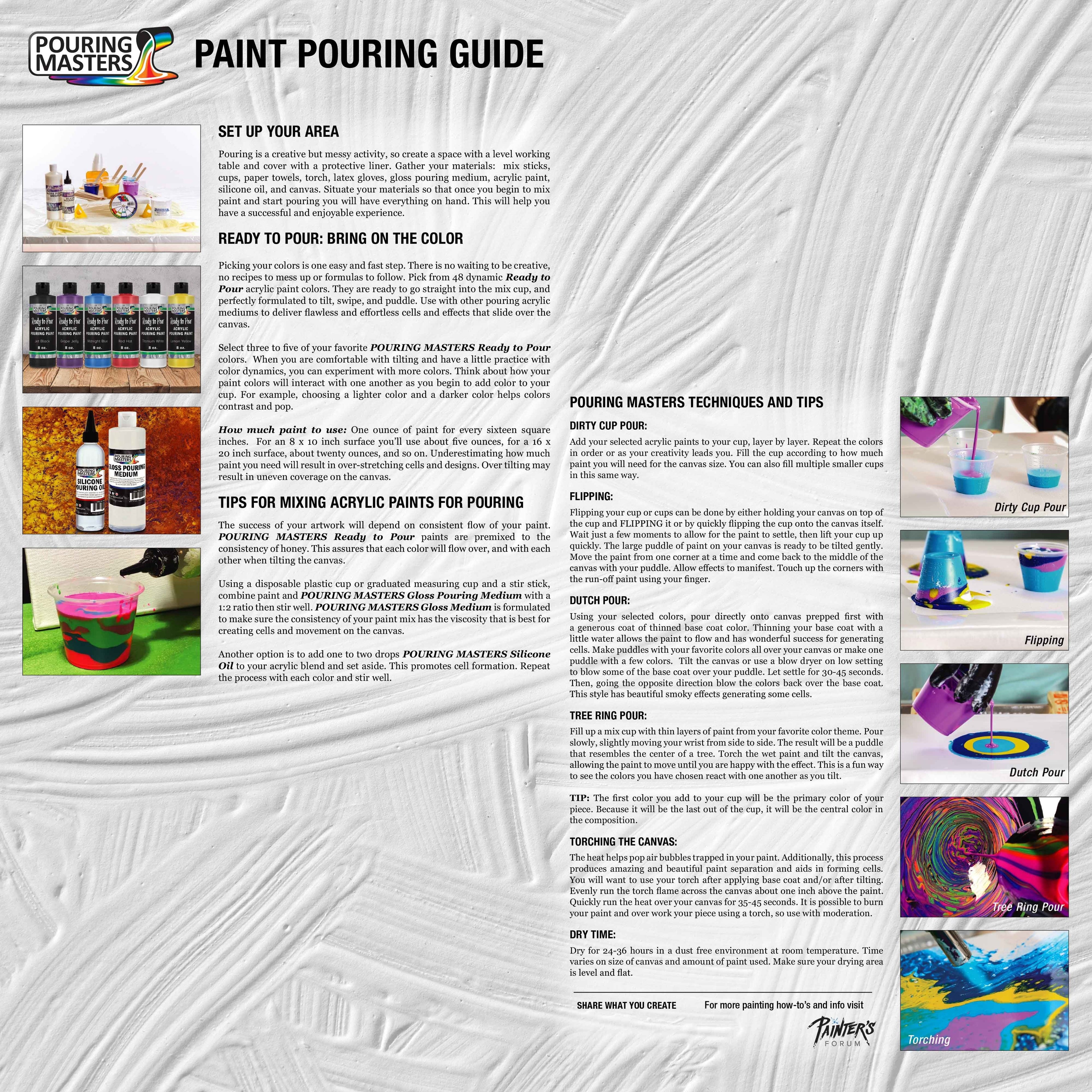 84 Color Metallic Ready to Pour Acrylic Pouring Paint Set, 2oz Bottles, Acrylic Paint Pour Supplies - Silicone Oil & Gloss Medium, Premium Pre-Mixed High Flow 8-Ounce Bottles