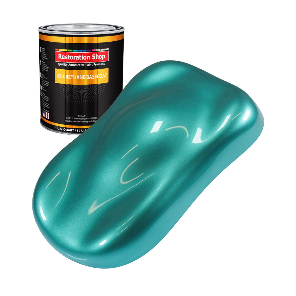 Gulfstream Aqua Metallic - Urethane Basecoat Auto Paint - Quart Paint Color Only - Professional High Gloss Automotive, Car, Truck Coating
