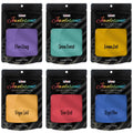 Jewelescent Mica Pearl Pigment Powder Kit, 6 Basic Colors, 3.5 oz (100g) Pouches - Cosmetic Grade, Epoxy Resin Color Pigment, Mica Powder for Resin, Soap, Slime, Candle Dye, Art