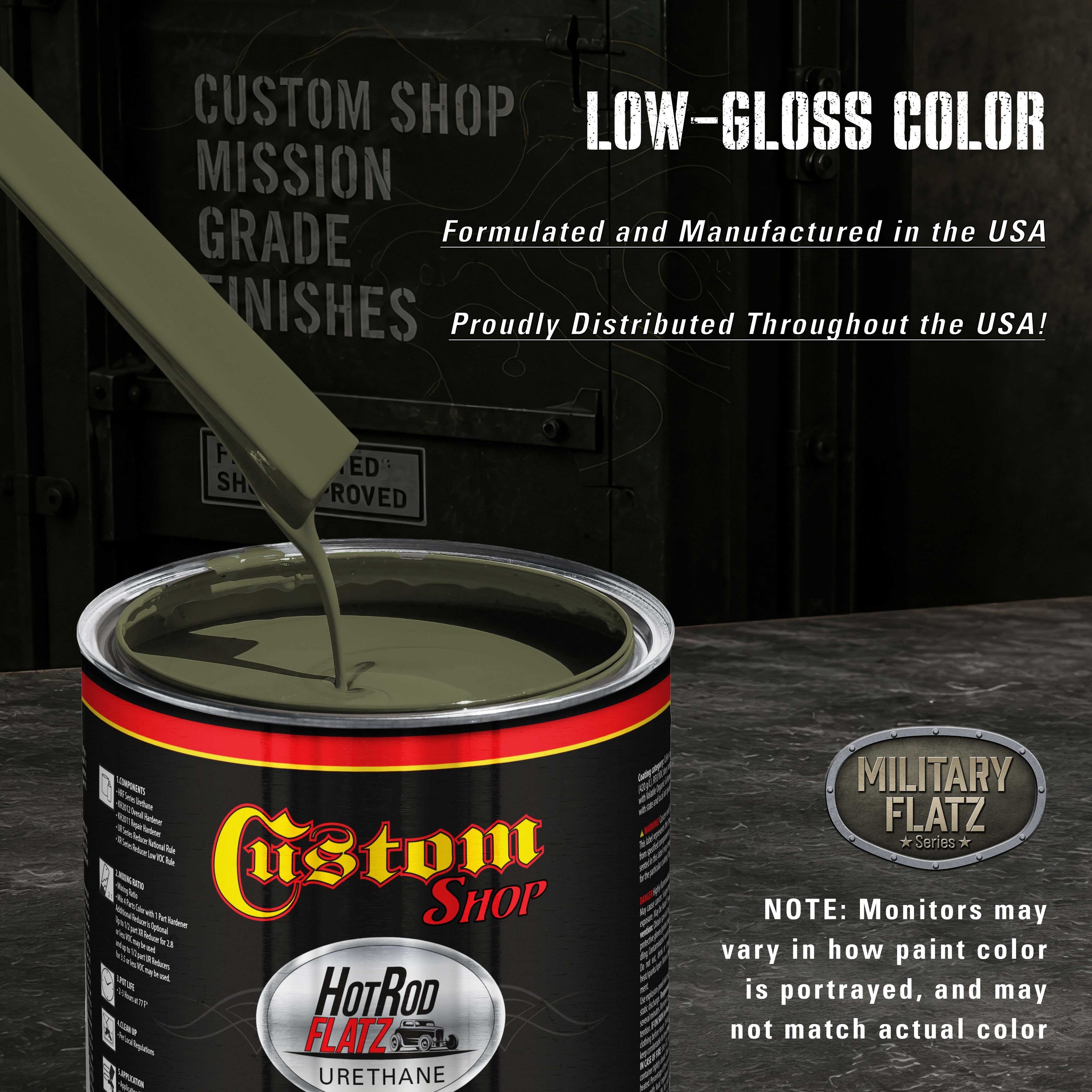 Military Flatz 595-34094 Olive Drab - 2K Urethane Flat Automotive Paint - 2K Aerosol