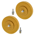 Rubber Eraser Wheel with Drill Adapter (Pack of 2) Decal Remover Wheel - Sticker Remover Tool - Pinstripe Removal - Emblem Removal Tool - Removes