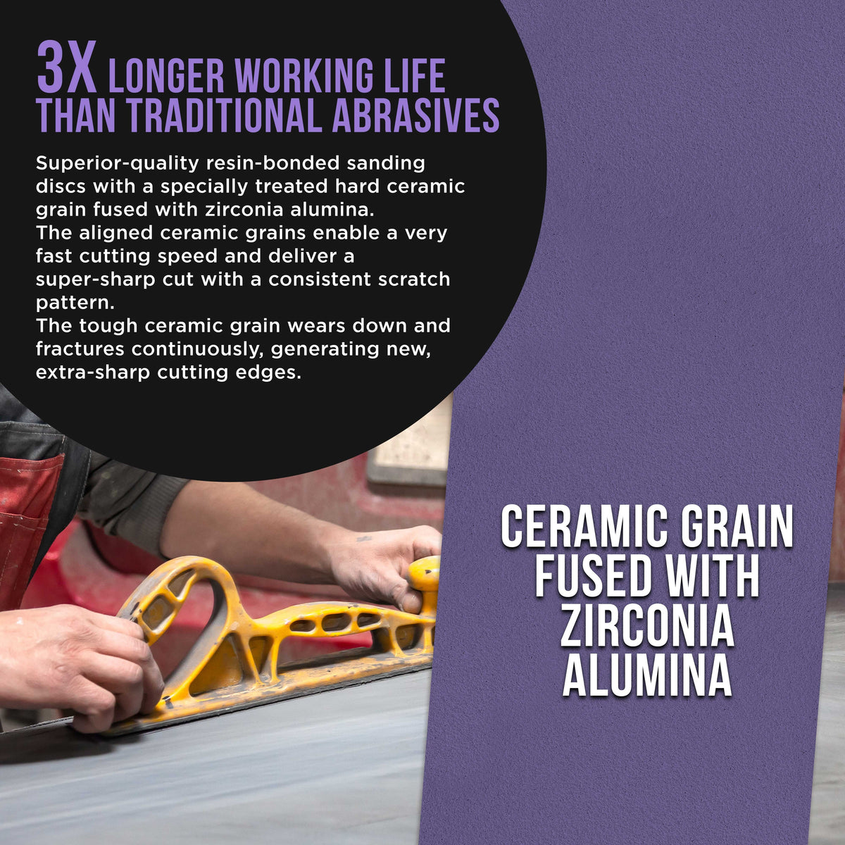 Premium 120 Grit PSA Purple Film Ceramic Longboard Sandpaper, 2-3/4" Wide Continuous 20 Yard Roll - Self Adhesive Stickyback for Auto & Wood Air File Long Board Sanders, Hand Sanding Blocks