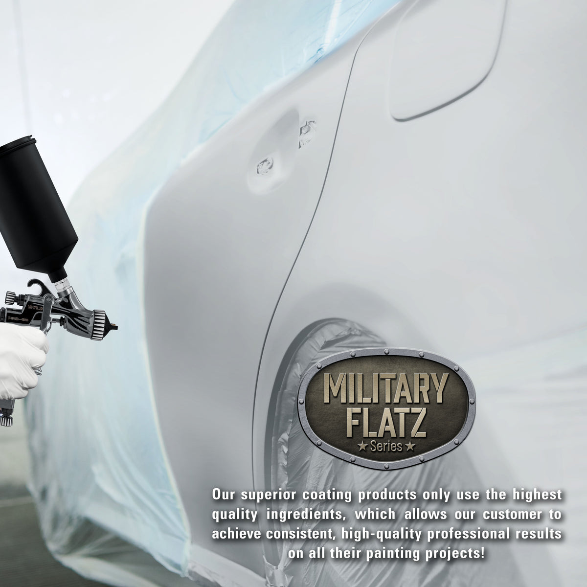 Military Flatz 595-36473 Air Force Gray - 2K Urethane Flat Automotive Paint - Gallon Kit