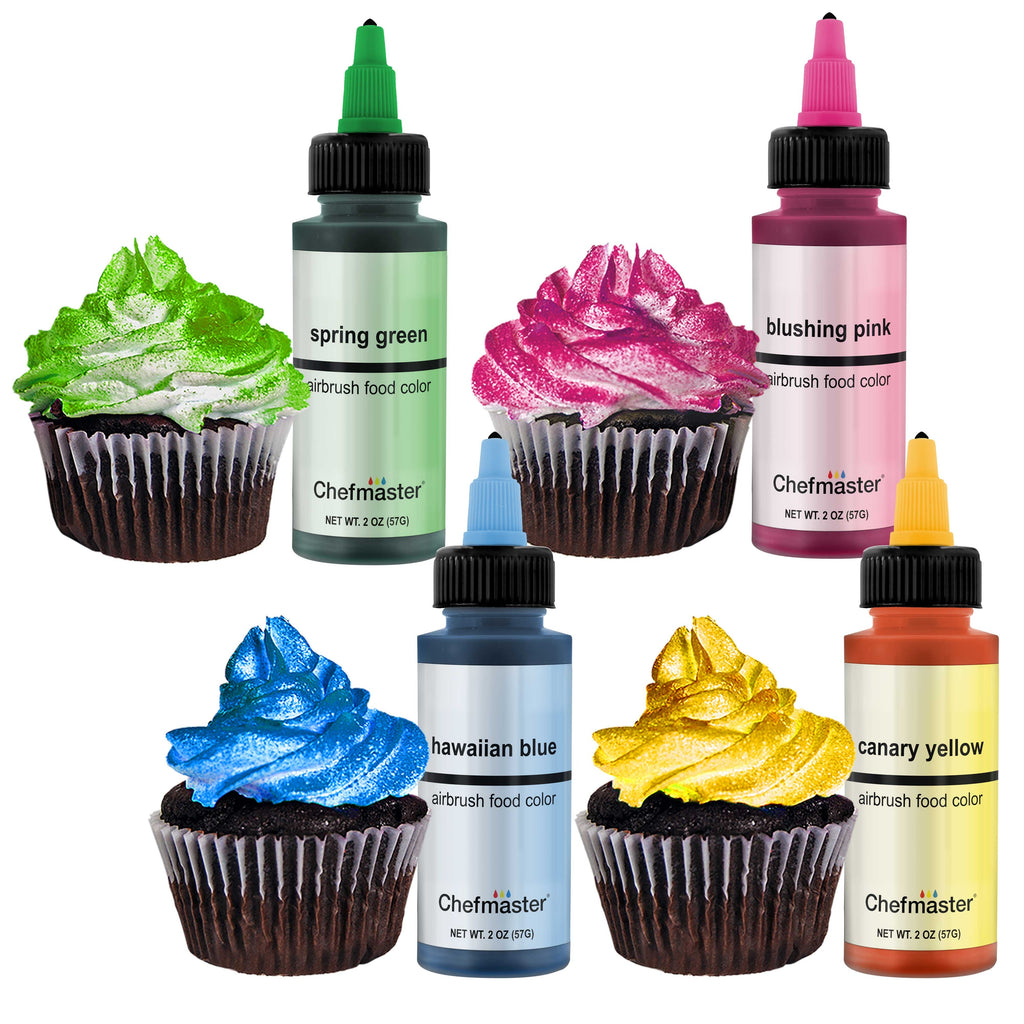 24 Color Deluxe Airbrush Cake Color Kit, 2 oz. Bottles