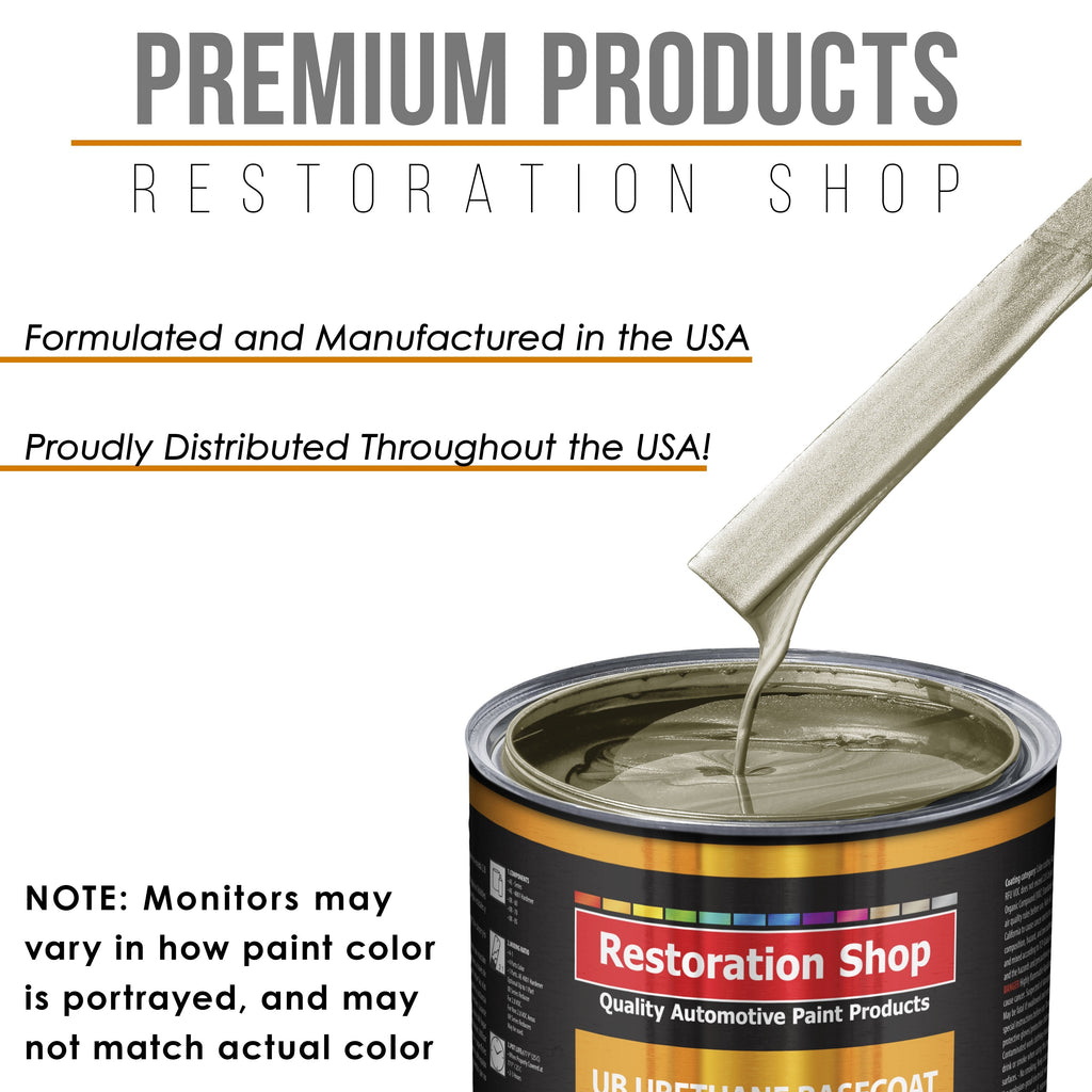Champagne Gold Metallic - Urethane Basecoat Auto Paint - Quart Paint Color Only - Professional High Gloss Automotive, Car, Truck Coating