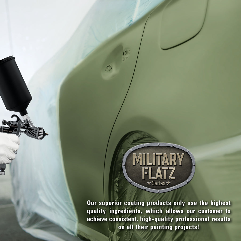 Military Flatz 595-34128 Woodland Green - 2K Urethane Flat Automotive Paint - Quart