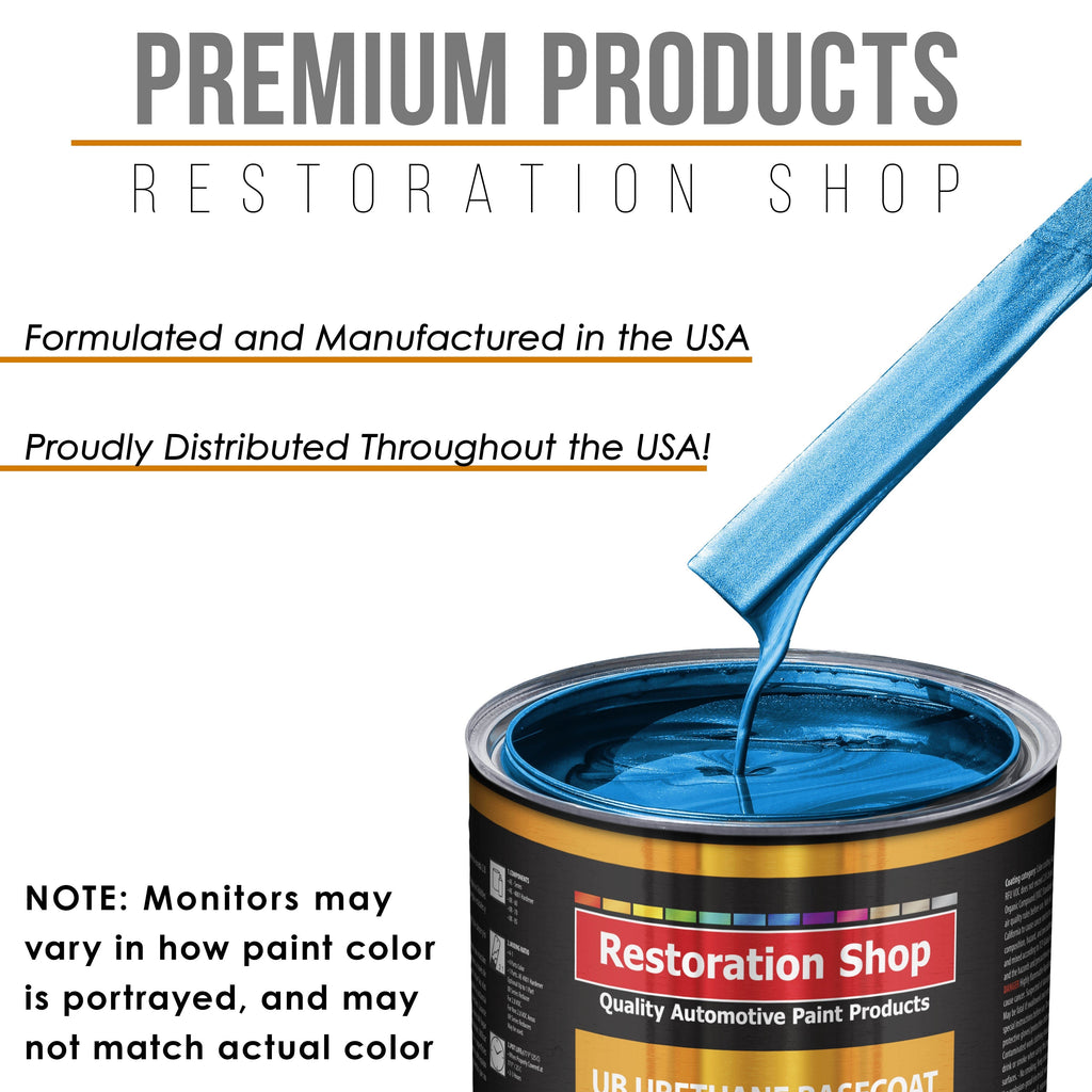 True Blue Firemist - Urethane Basecoat with Premium Clearcoat Auto Paint - Complete Slow Gallon Paint Kit - Professional High Gloss Automotive Coating
