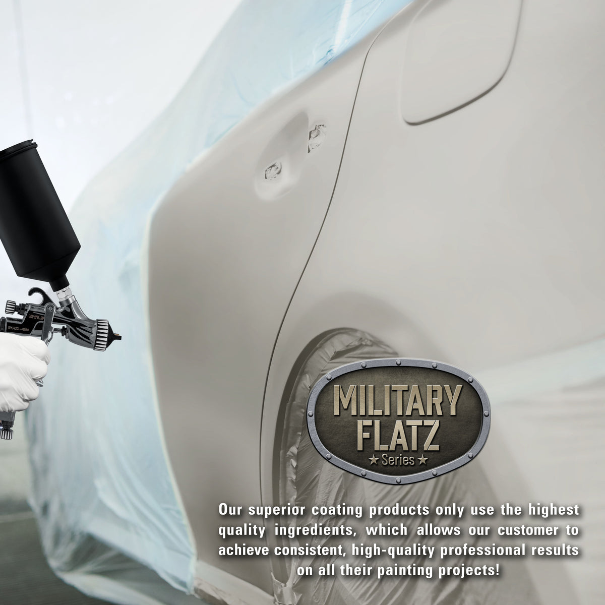 Military Flatz 595-36270 Haze Gray - 2K Urethane Flat Automotive Paint - Gallon