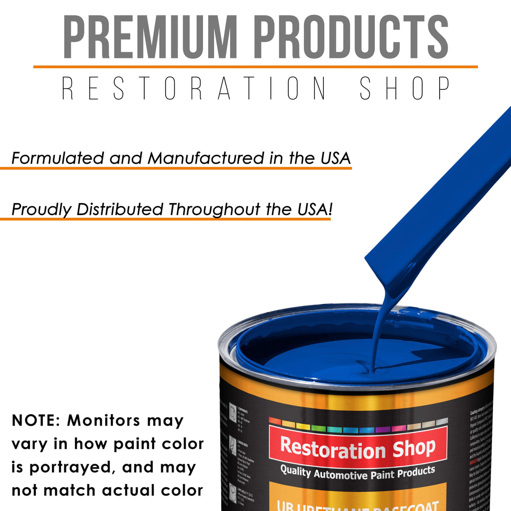 Reflex Blue - Urethane Basecoat with Clearcoat Auto Paint - Complete Slow Gallon Paint Kit - Professional High Gloss Automotive, Car, Truck Coating