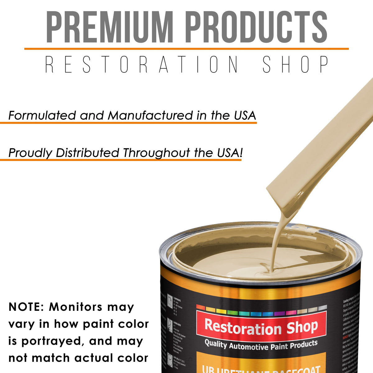 Ivory - Urethane Basecoat with Premium Clearcoat Auto Paint - Complete Medium Gallon Paint Kit - Professional High Gloss Automotive Coating