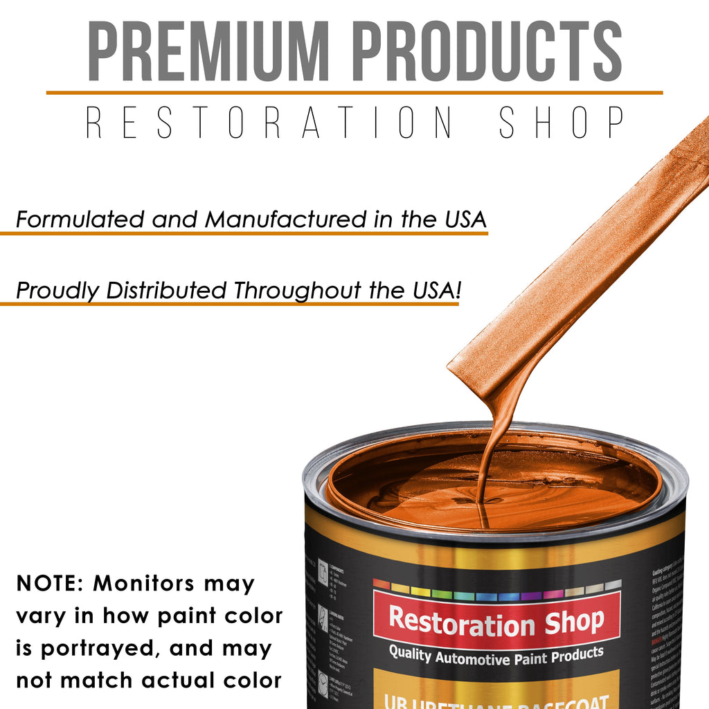 Firemist Orange - Urethane Basecoat with Clearcoat Auto Paint - Complete Medium Gallon Paint Kit - Professional Gloss Automotive Car Truck Coating