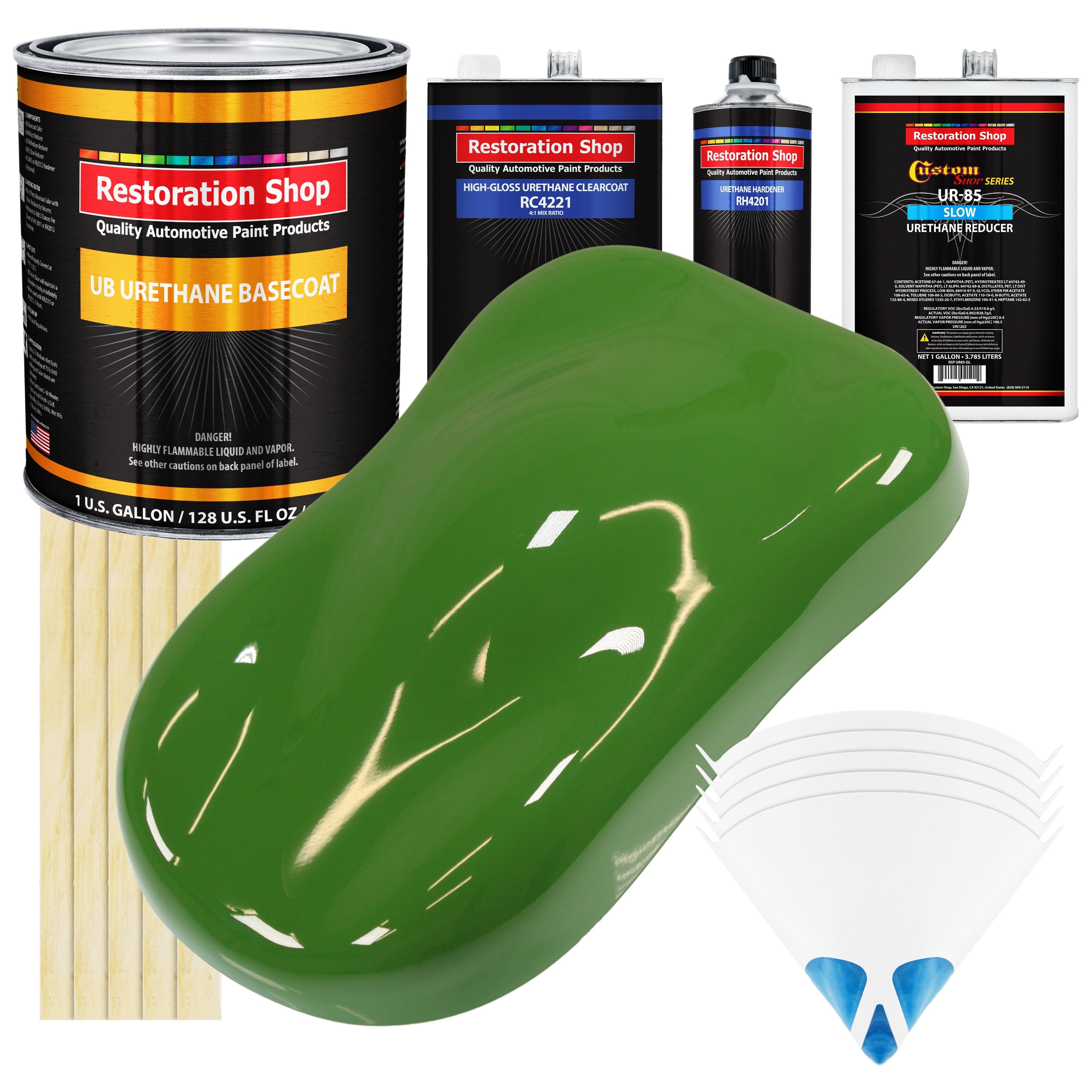 Deere Green - Urethane Basecoat with Clearcoat Auto Paint - Complete Slow Gallon Paint Kit - Professional High Gloss Automotive, Car, Truck Coating