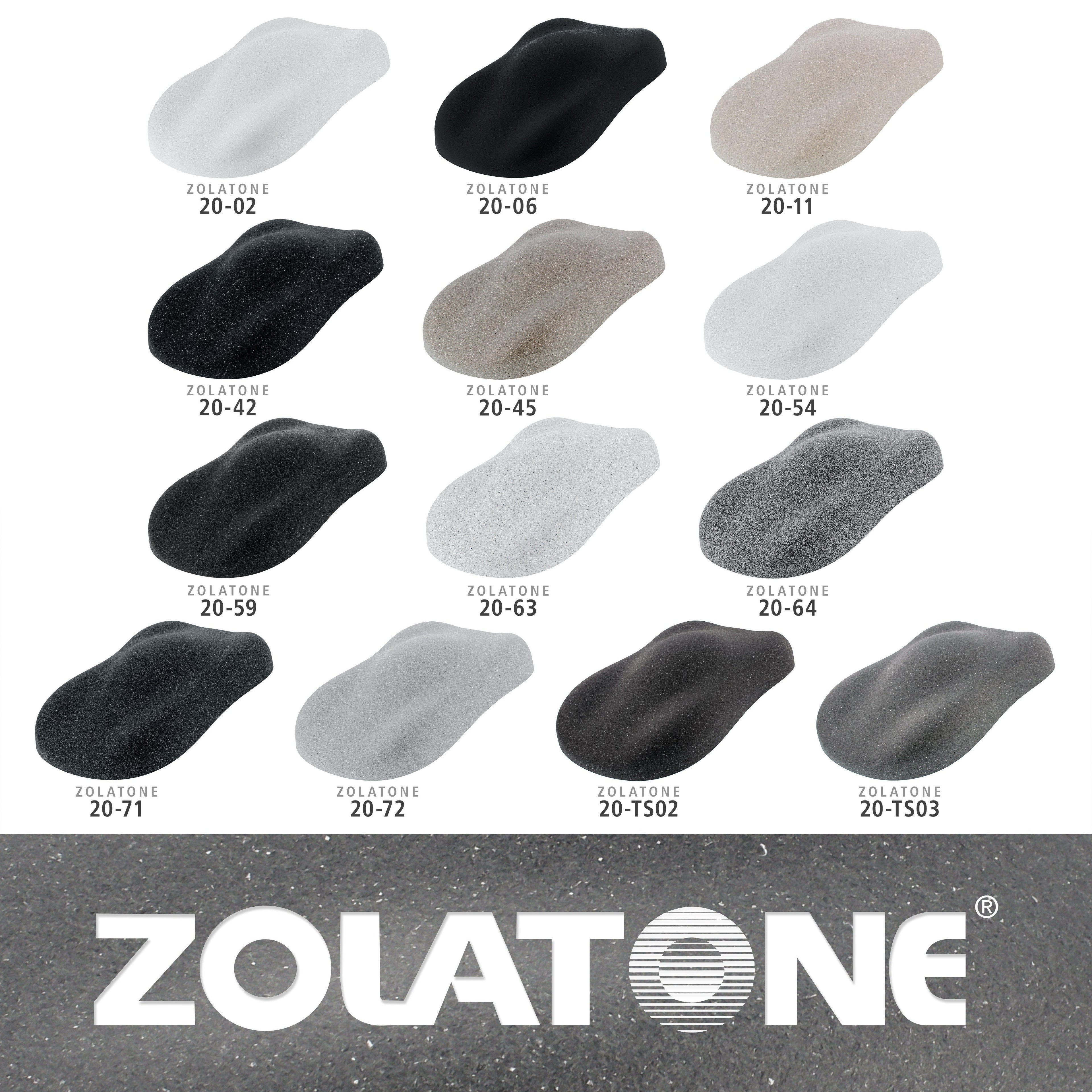 Trunk Spatter - Gray/White Multi-Tone Spatter Finish Match to OEM Quart Size - Formerly Zolatone