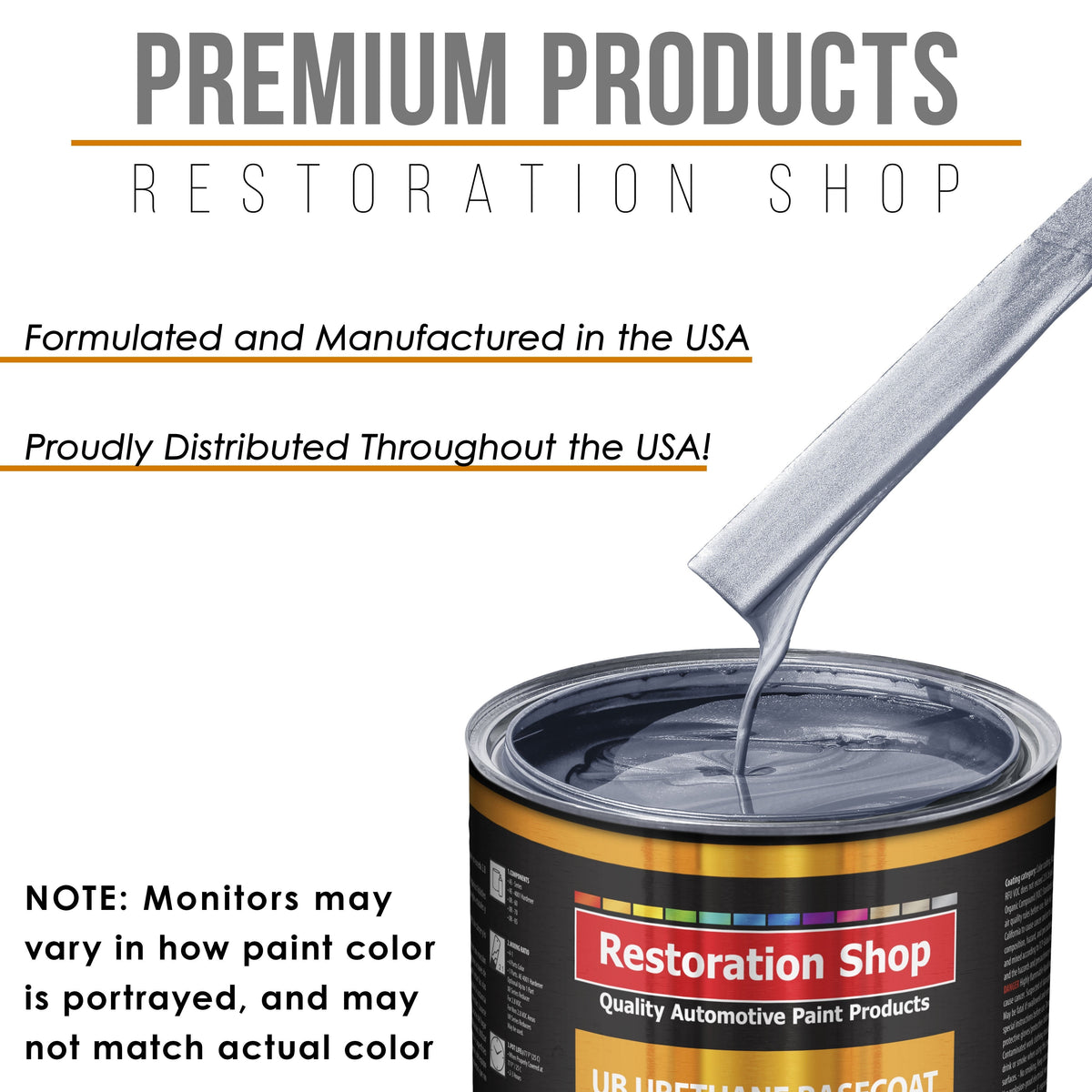 Sonic Blue Metallic - Urethane Basecoat with Clearcoat Auto Paint - Complete Medium Quart Paint Kit - Professional Gloss Automotive Car Truck Coating