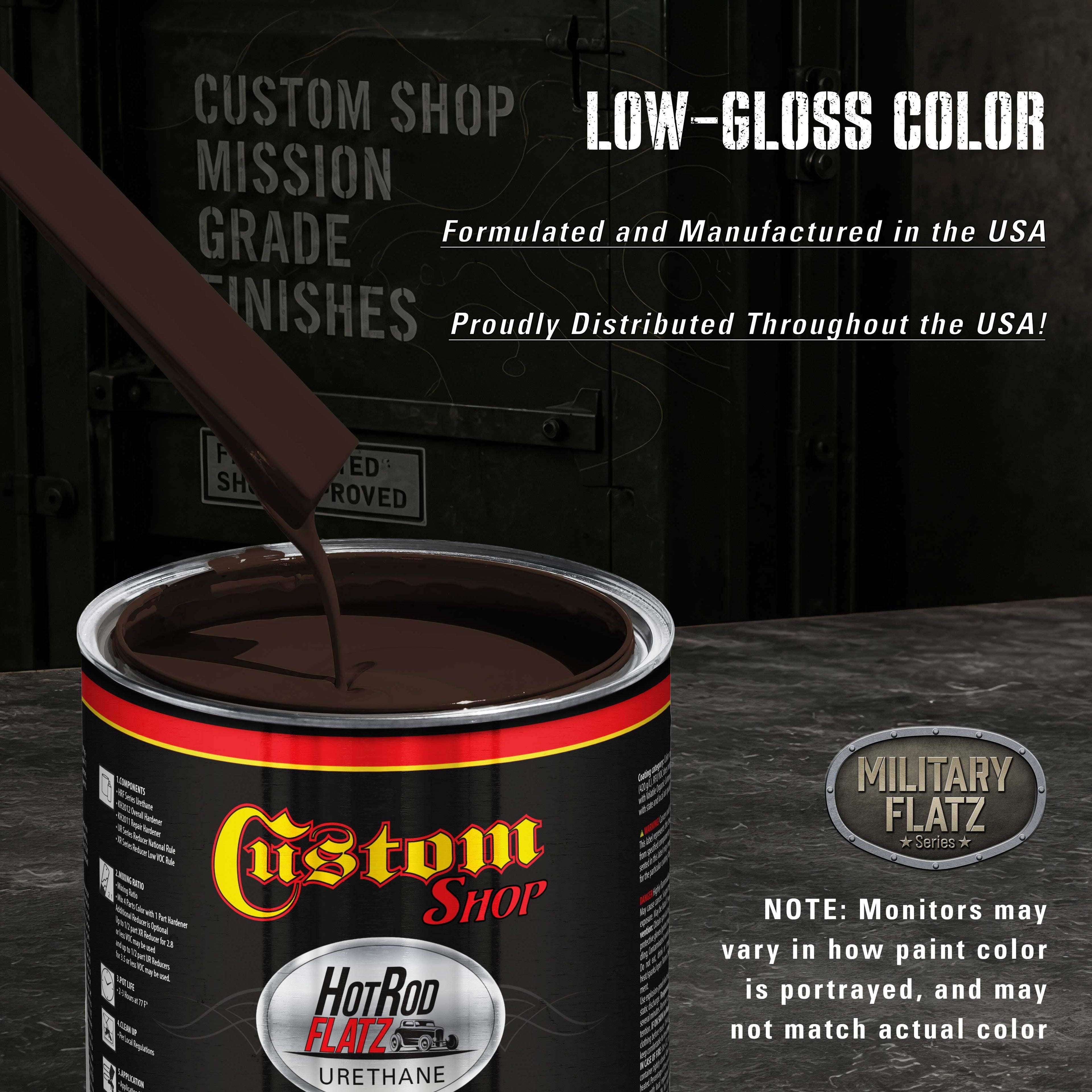Military Flatz 595-30051 Camo Brown - 2K Urethane Flat Automotive Paint - 2K Aerosol