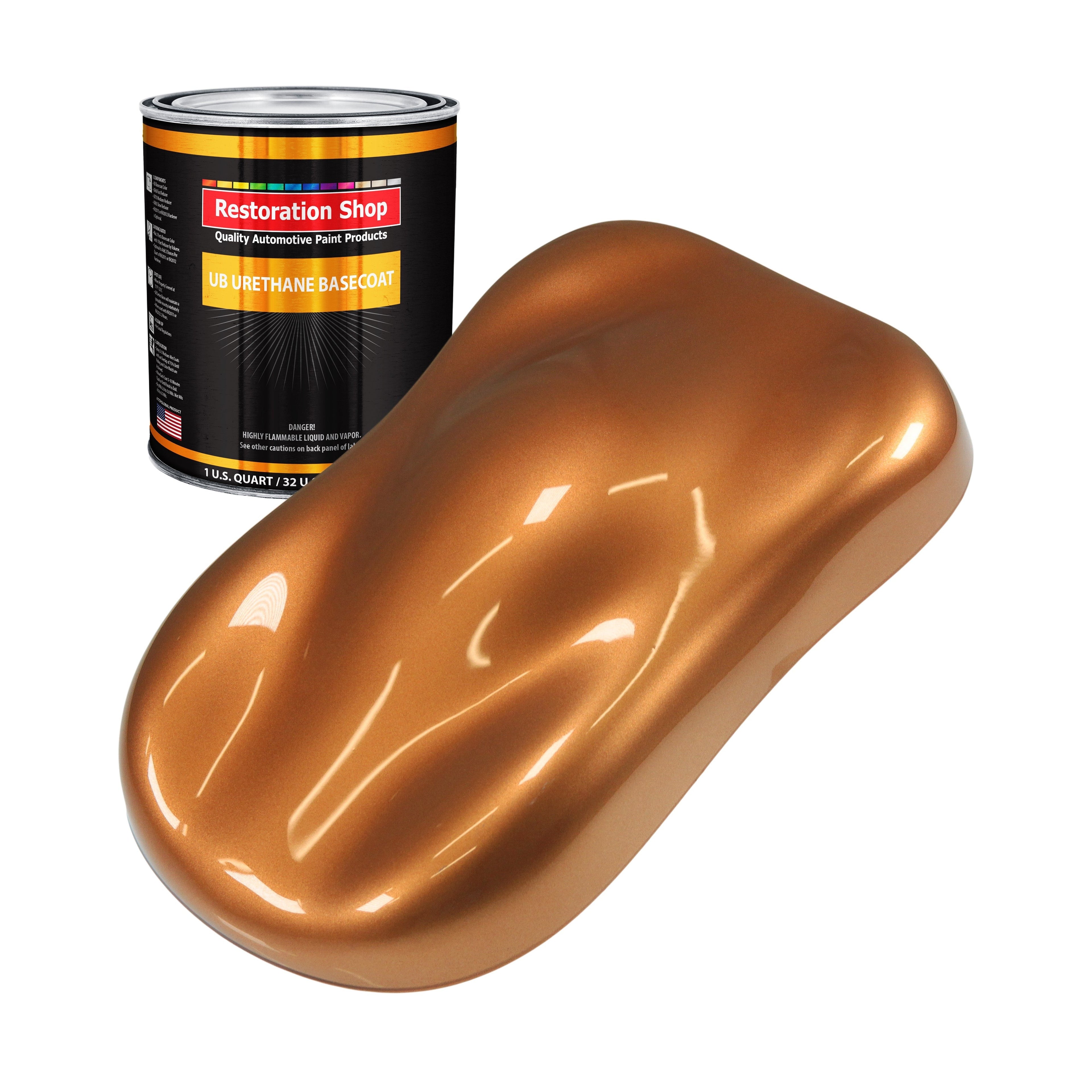 Ginger Metallic - Urethane Basecoat Auto Paint - Quart Paint Color Only - Professional High Gloss Automotive, Car, Truck Coating