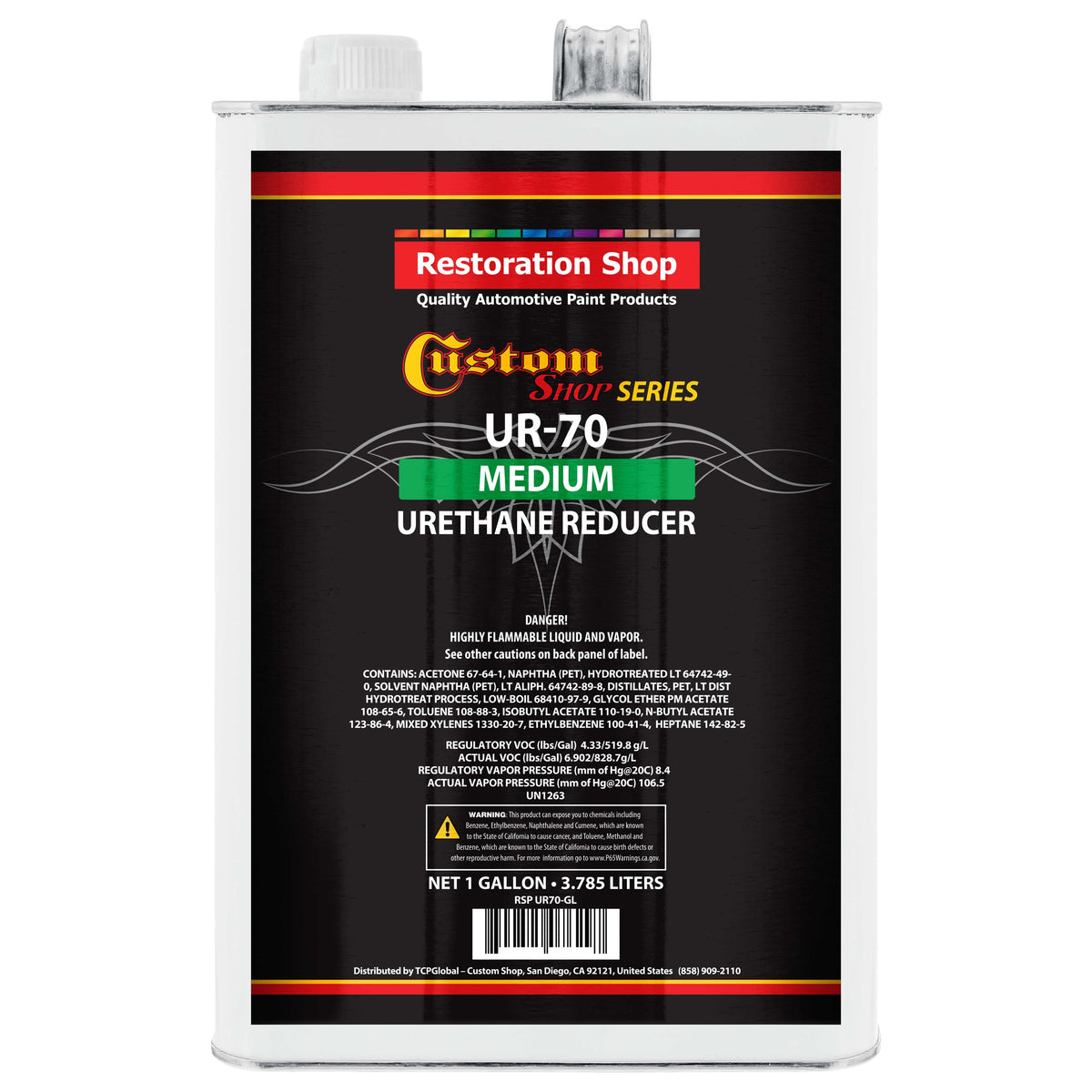 UR70 Medium Urethane Reducer (Gallon) for Automotive Paint and Industrial Paint Use