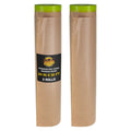 Pre-Taped Masking Paper for Painting (24" x 50', 2 Rolls) - Tape and Drape Painters Paper, Protective Covering, Overspray Barrier