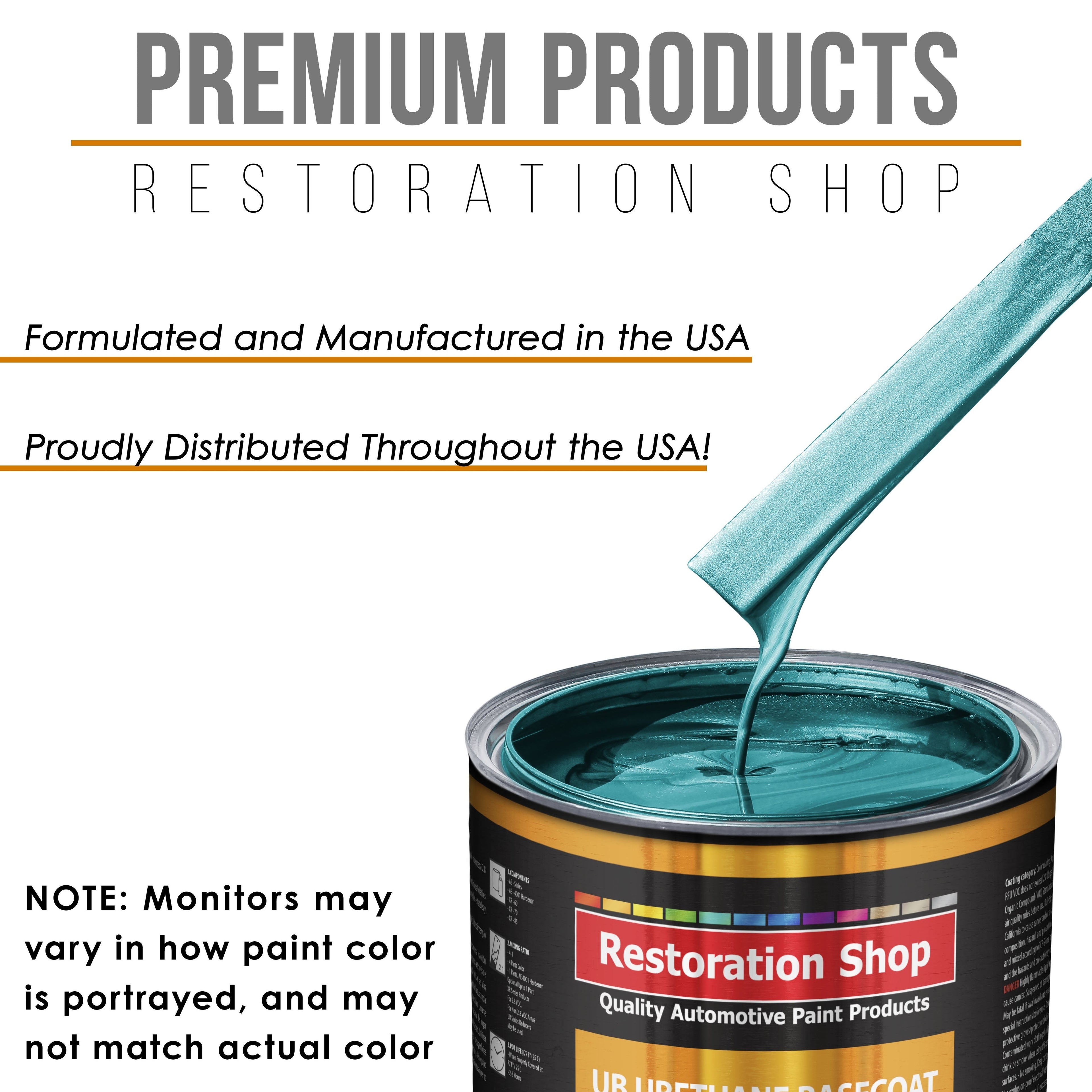 Aquamarine Firemist - Urethane Basecoat Auto Paint - Quart Paint Color Only - Professional High Gloss Automotive, Car, Truck Coating