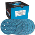 Premium 6" Rhombus Diamond Shape Blue Sanding Discs, 6-Hole, 70 Disc Variety Pack, Grits 60, 80, 120, 150, 180, 220, 320, 400 - Hook & Loop Sandpaper, Random Orbital Sanders