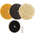 1 Wool & 2 Foam Pad Detailing Buffing Polishing Kit