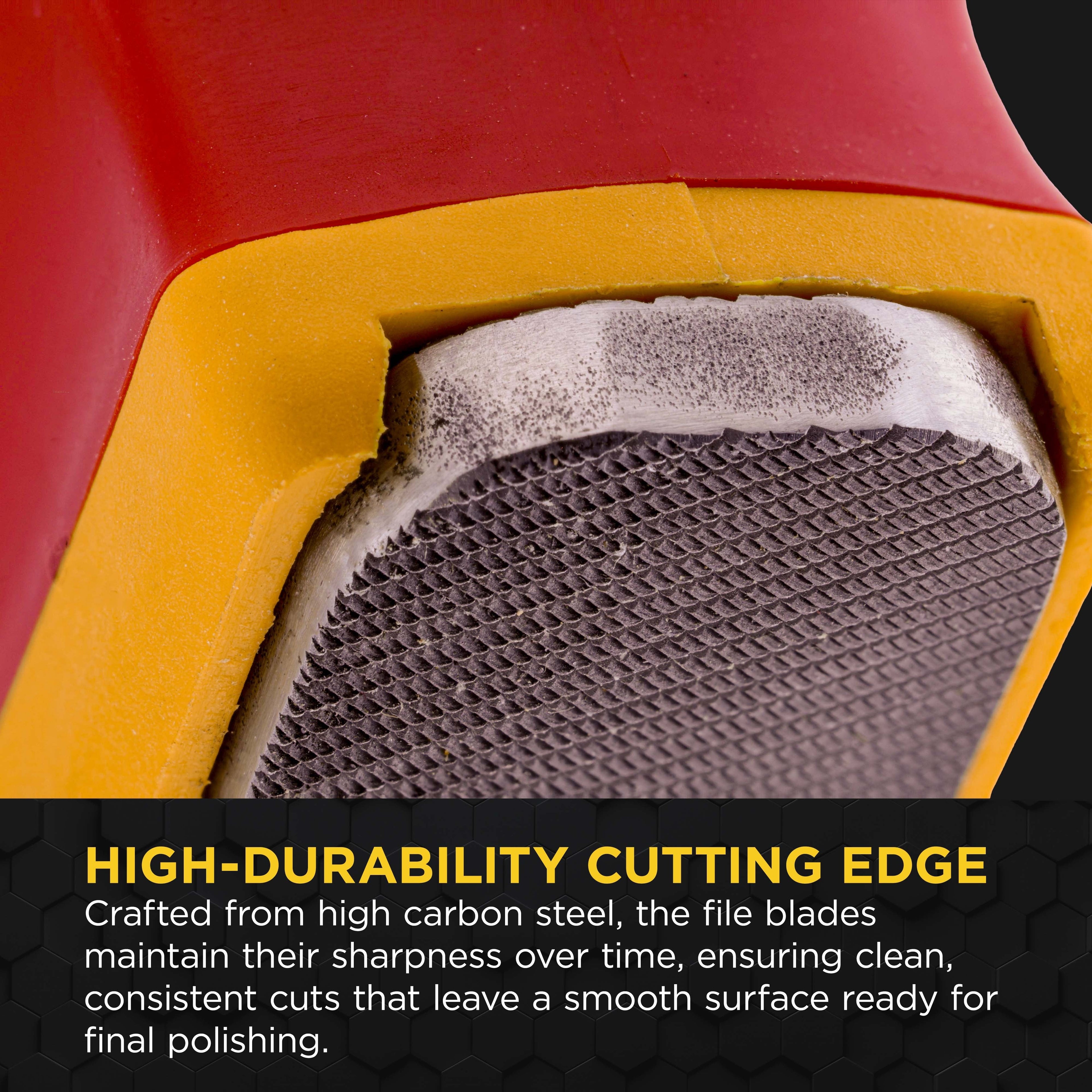 Double-Sided Denibbing File with Magnetic Holder - Professional Automotive Paint Nib & Run Remover Tool - Shave Off Surface Defects Imperfections, Remove Runs, Sags, Dust Dirt, Car Detailing