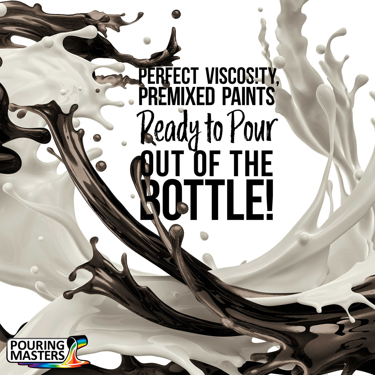 Pouring Masters Antique Bronze Metallic Pearl Ready to Pour Acrylic Pouring Paint - Premium 64-Ounce Pre-Mixed Fluid Acrylic Paint - Fluid Art Supplies for Canvas, Wood, Paper, Tile & Rocks