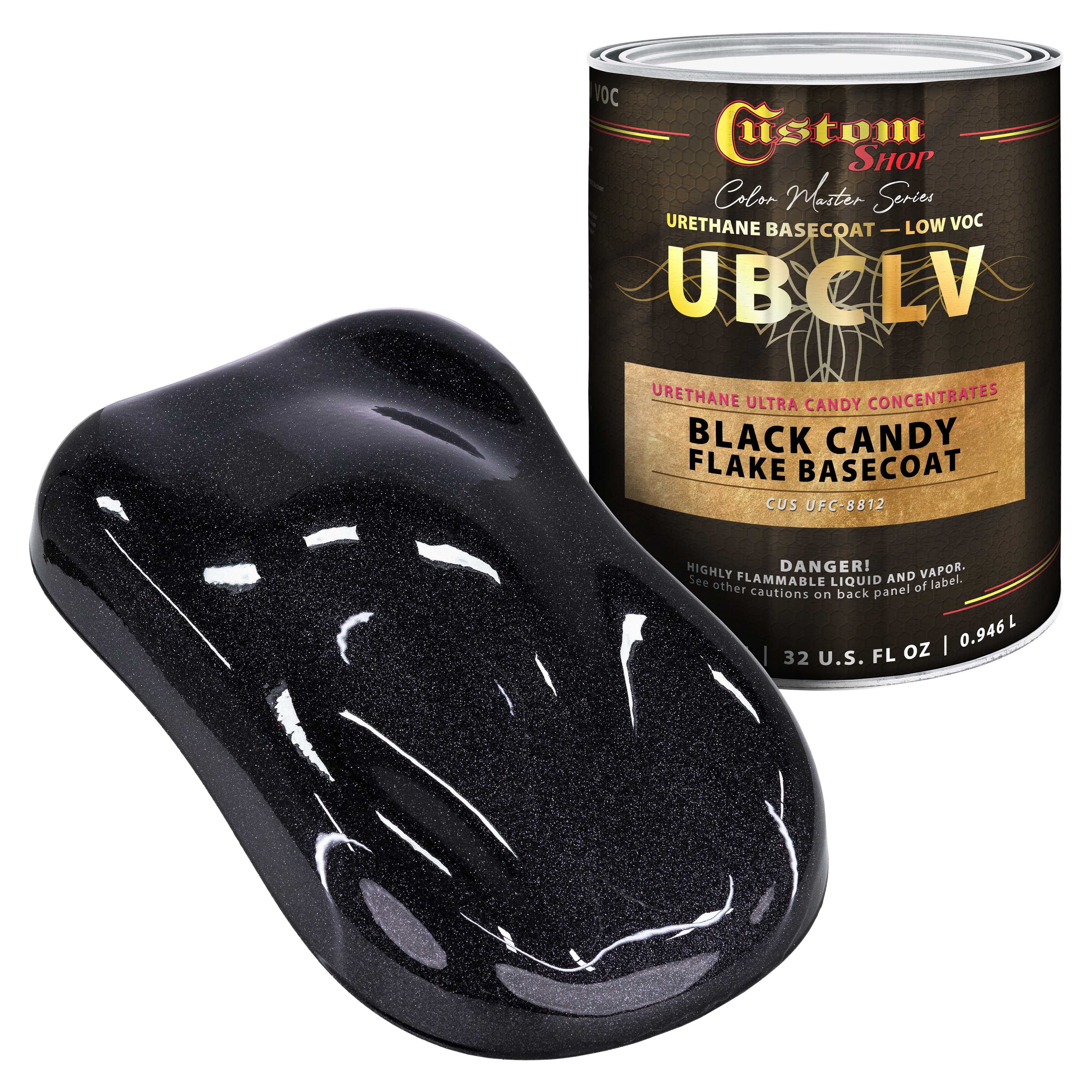 UFC Urethane Ultra Flake Colors - Black Candy Flake Basecoat- Quart