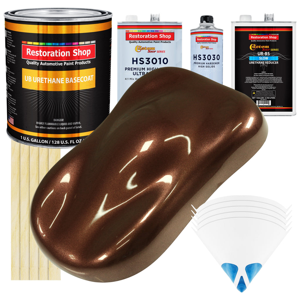 Whole Earth Brown Firemist - Urethane Basecoat with Premium Clearcoat Auto Paint - Complete Slow Gallon Paint Kit - Professional Automotive Coating