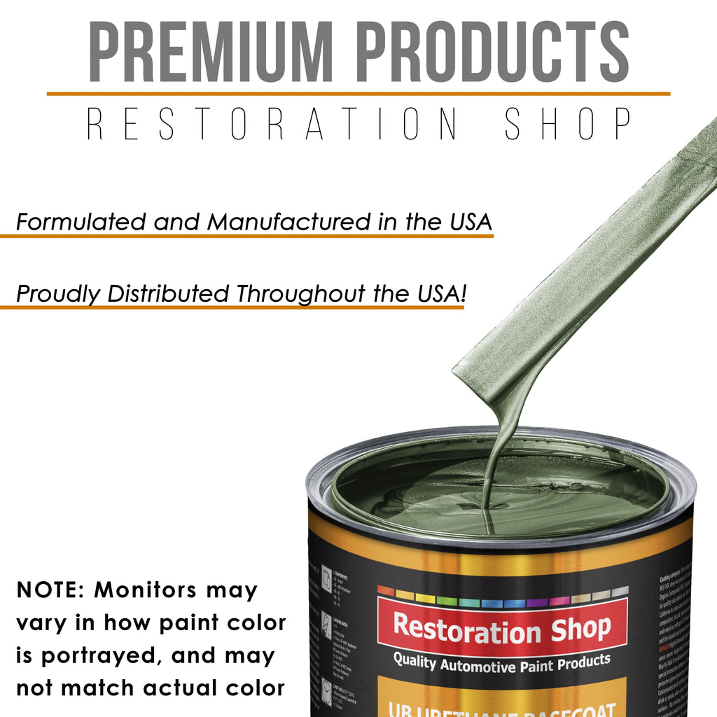 Fern Green Metallic - Urethane Basecoat with Premium Clearcoat Auto Paint (Complete Slow Gallon Paint Kit) Professional High Gloss Automotive Coating