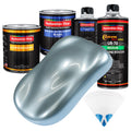 Ice Blue Metallic - Urethane Basecoat with Clearcoat Auto Paint - Complete Medium Quart Paint Kit - Professional Gloss Automotive Car Truck Coating