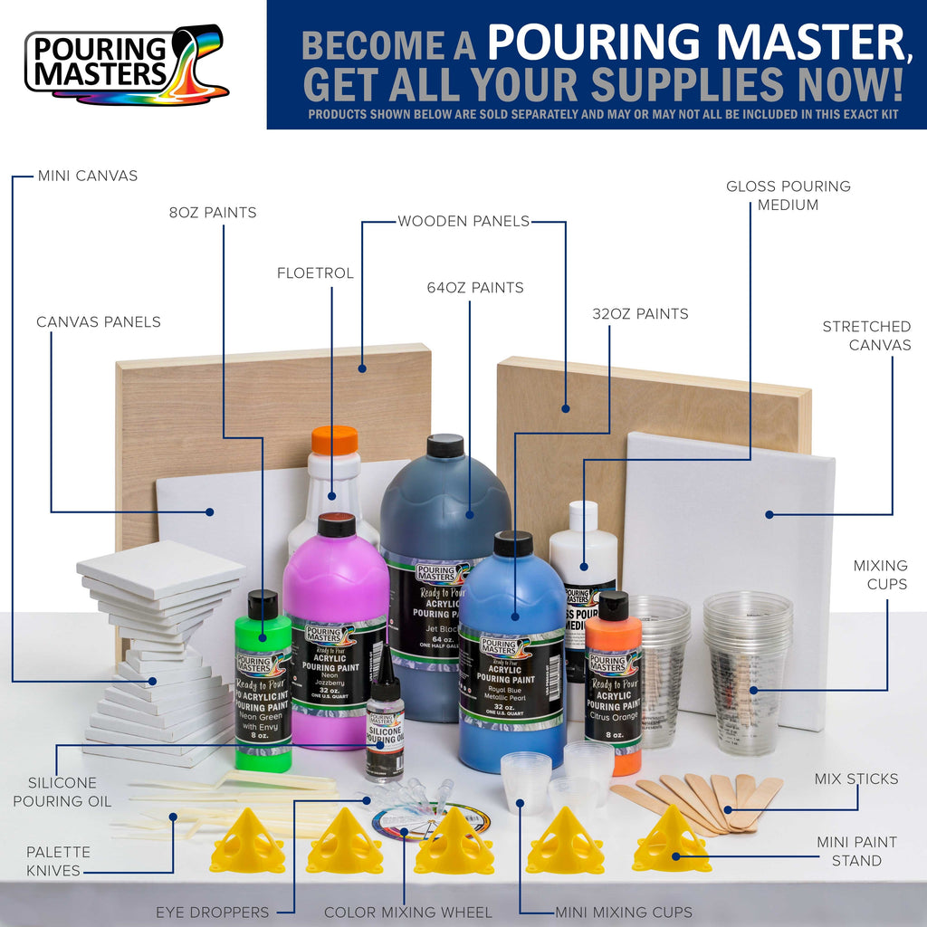 Pouring Masters Rose Gold Metallic Pearl Ready to Pour Acrylic Pouring Paint - Premium 64-Ounce Pre-Mixed Fluid Acrylic Paint - Fluid Art Supplies for Canvas, Wood, Paper, Tile & Rocks