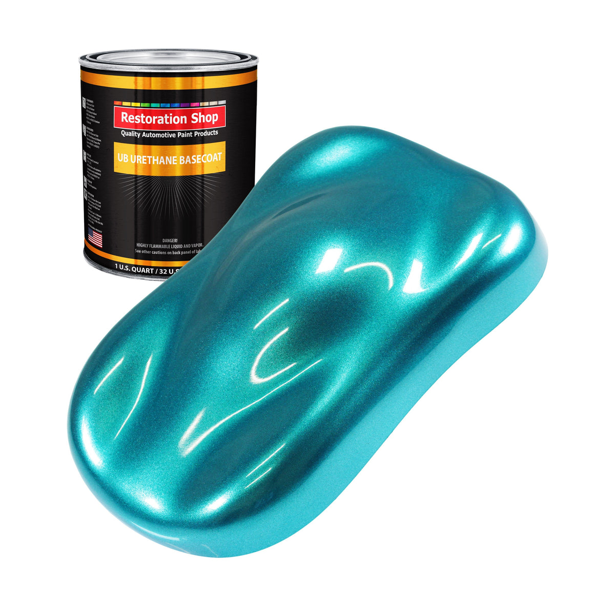 Aquamarine Firemist - Urethane Basecoat Auto Paint - Quart Paint Color Only - Professional High Gloss Automotive, Car, Truck Coating