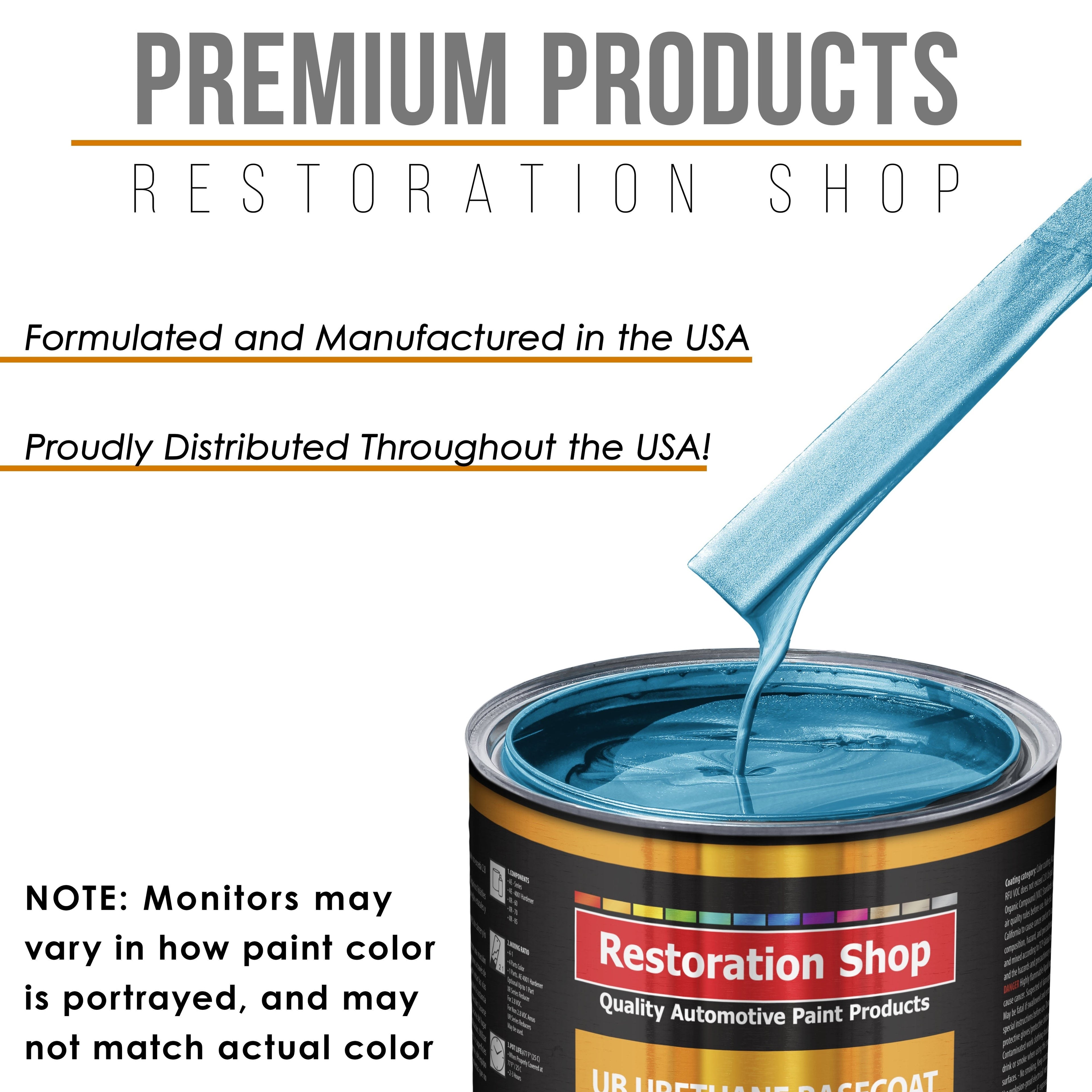Electric Blue Metallic - Urethane Basecoat Auto Paint - Gallon Paint Color Only - Professional High Gloss Automotive, Car, Truck Coating