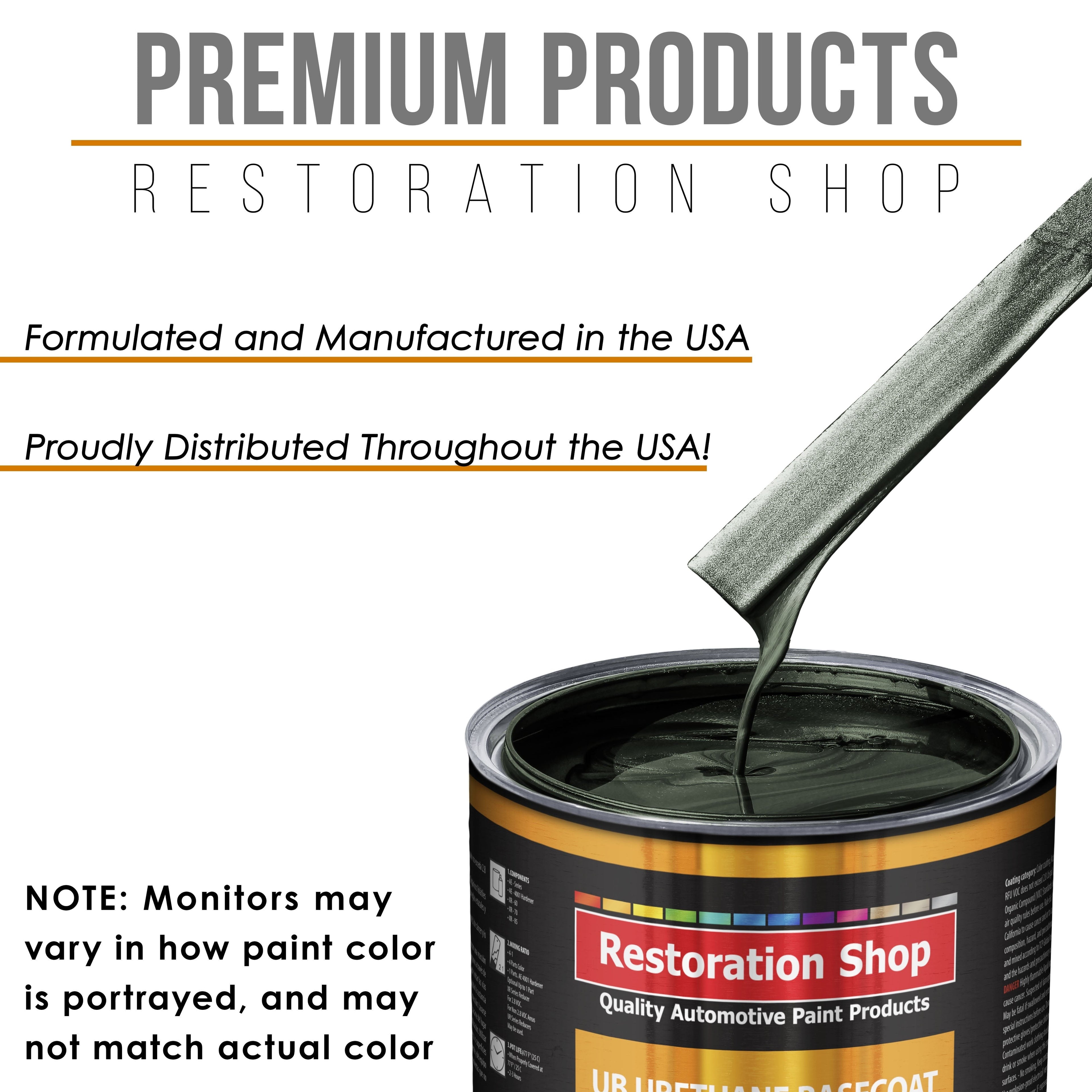 Fathom Green Firemist - Urethane Basecoat with Premium Clearcoat Auto Paint - Complete Slow Gallon Paint Kit - Professional Gloss Automotive Coating