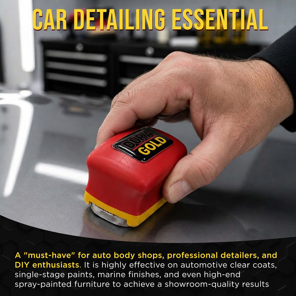 Double-Sided Denibbing File with Magnetic Holder - Professional Automotive Paint Nib & Run Remover Tool - Shave Off Surface Defects Imperfections, Remove Runs, Sags, Dust Dirt, Car Detailing