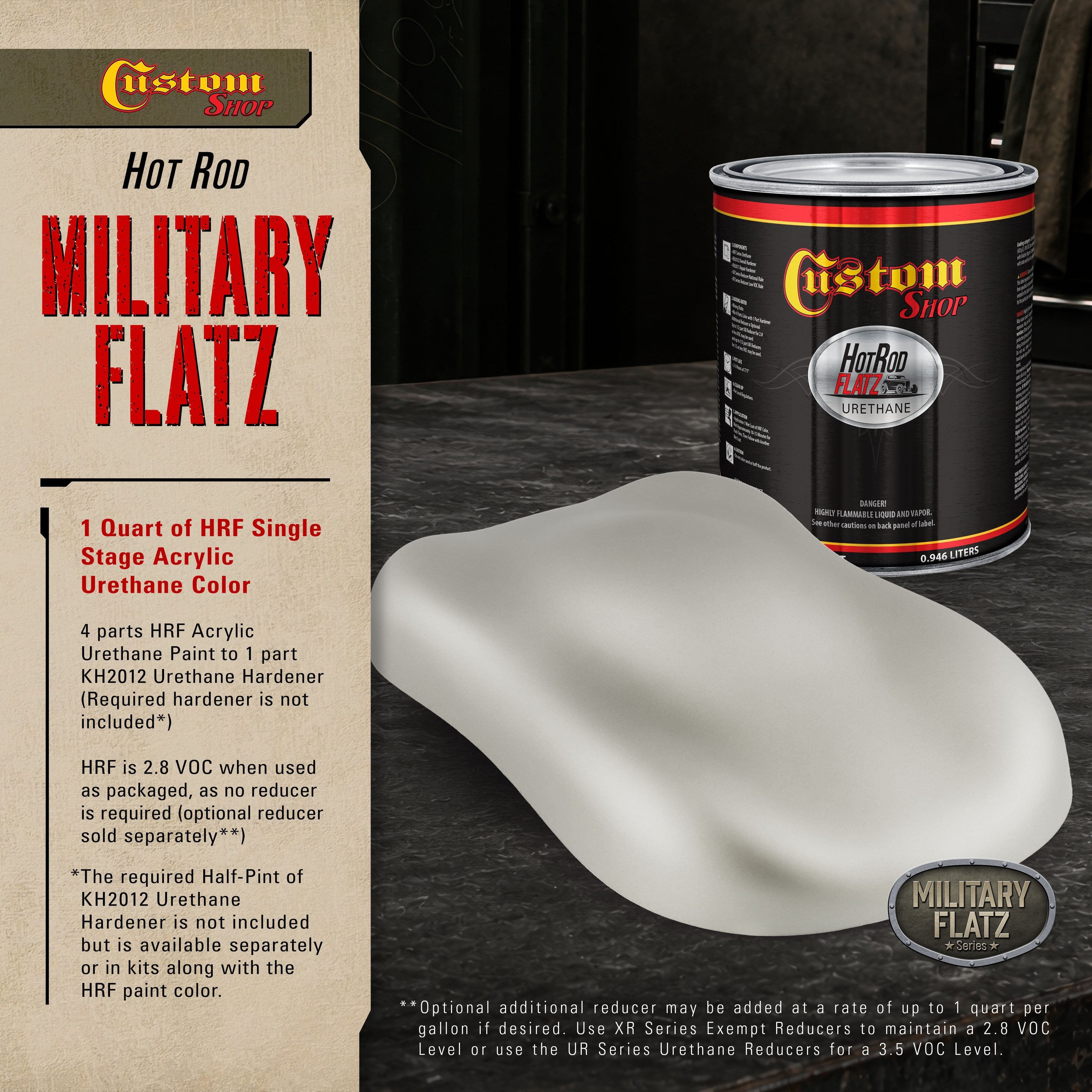Military Flatz 595-36270 Haze Gray - 2K Urethane Flat Automotive Paint - Quart