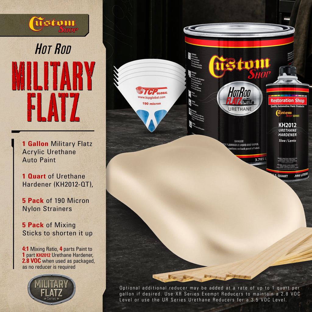 Military Flatz 595-33510 Sandstone - 2K Urethane Flat Automotive Paint - Gallon Kit