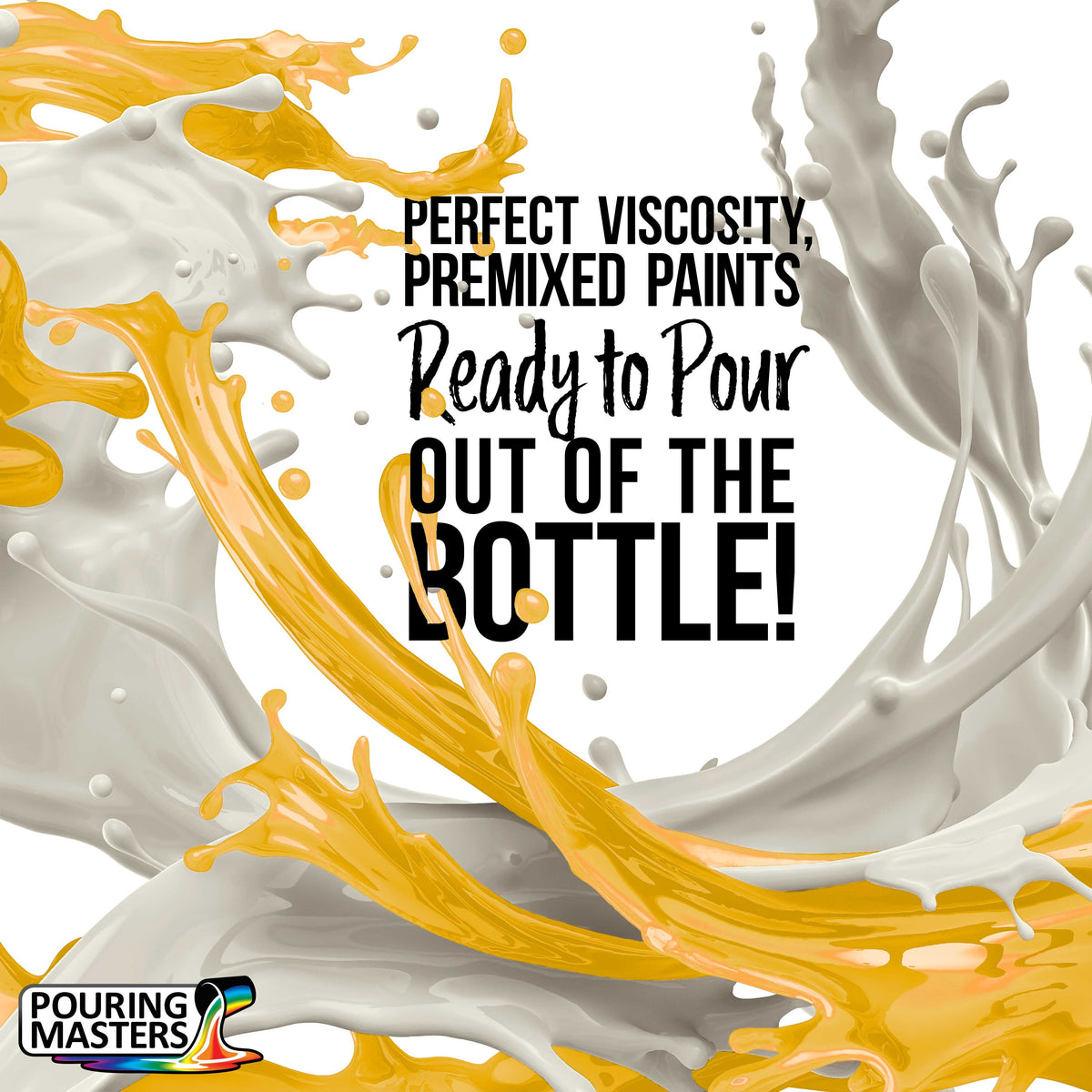 Pouring Masters Sunflower Iridescent Special Effects Acrylic Pouring Paint - Premium 64-Ounce Pre-Mixed Fluid Acrylic Paint - Fluid Art Supplies for Canvas, Wood, Paper, Tile & Rocks