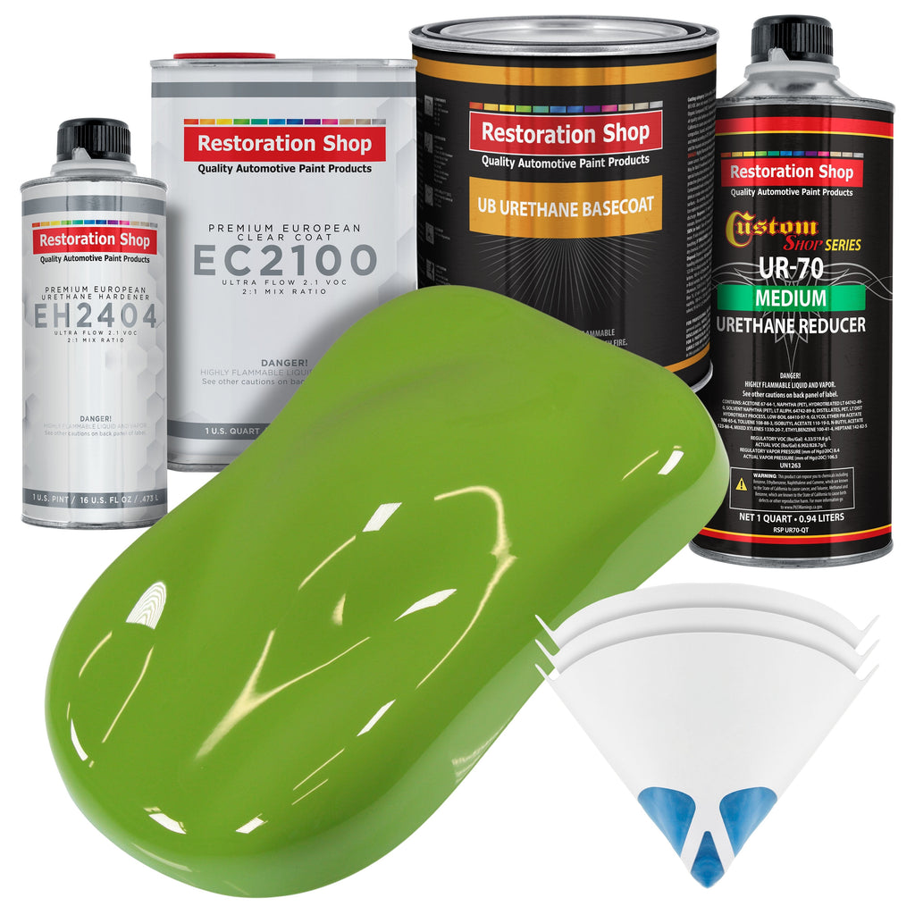 Sublime Green Urethane Basecoat with European Clearcoat Auto Paint - Complete Quart Paint Color Kit - Automotive Refinish Coating