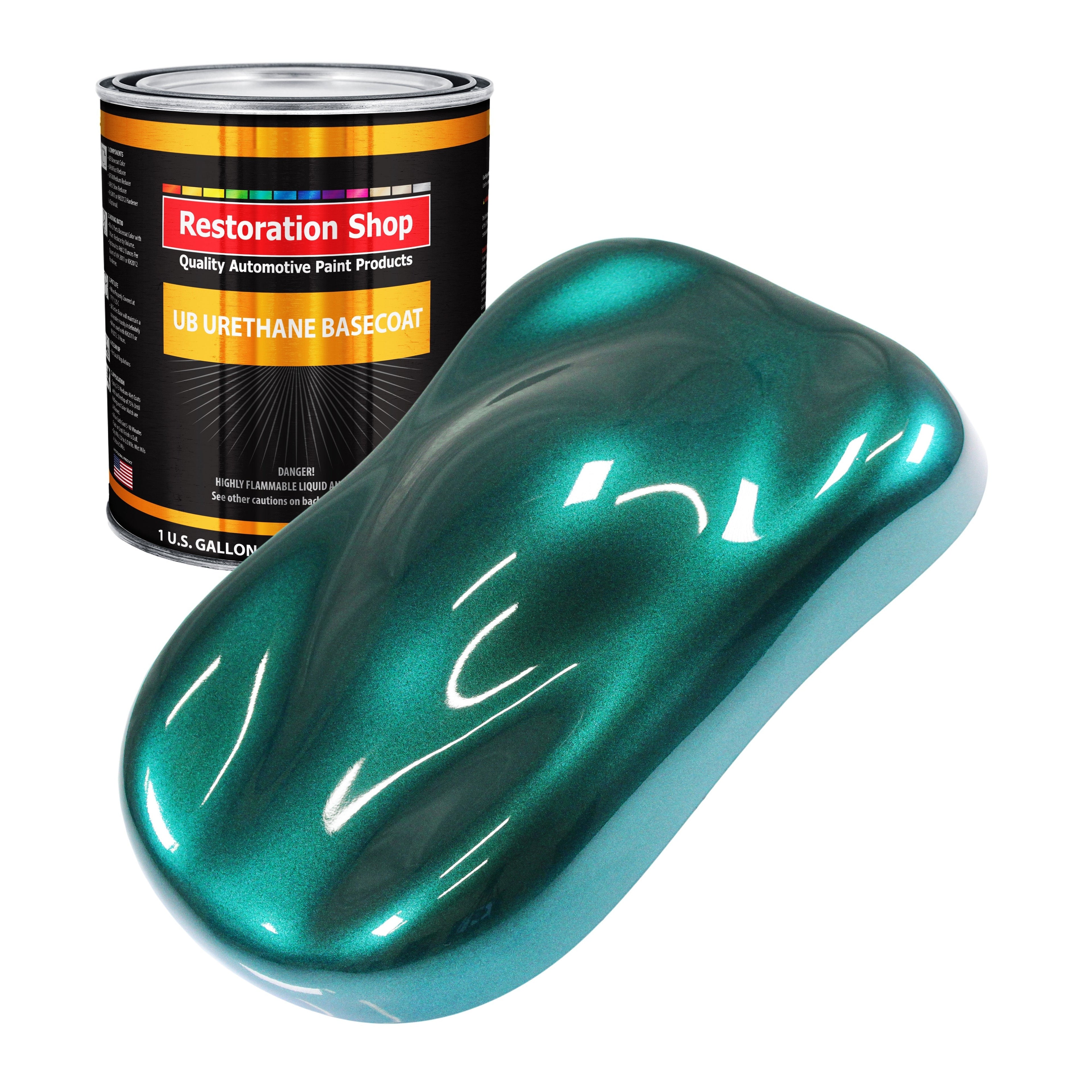 Dark Teal Metallic - Urethane Basecoat Auto Paint - Gallon Paint Color Only - Professional High Gloss Automotive, Car, Truck Coating