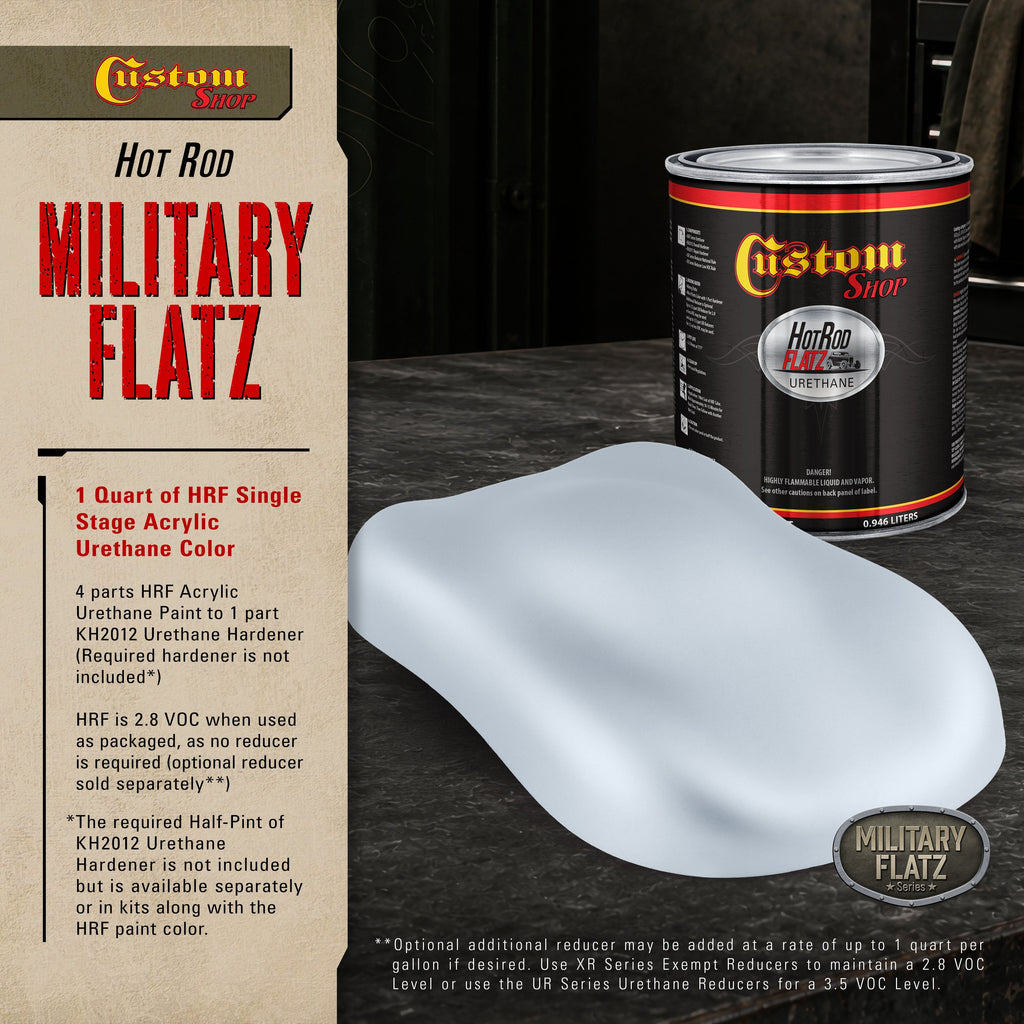 Military Flatz 595-36375 Light Gray - 2K Urethane Flat Automotive Paint - Quart