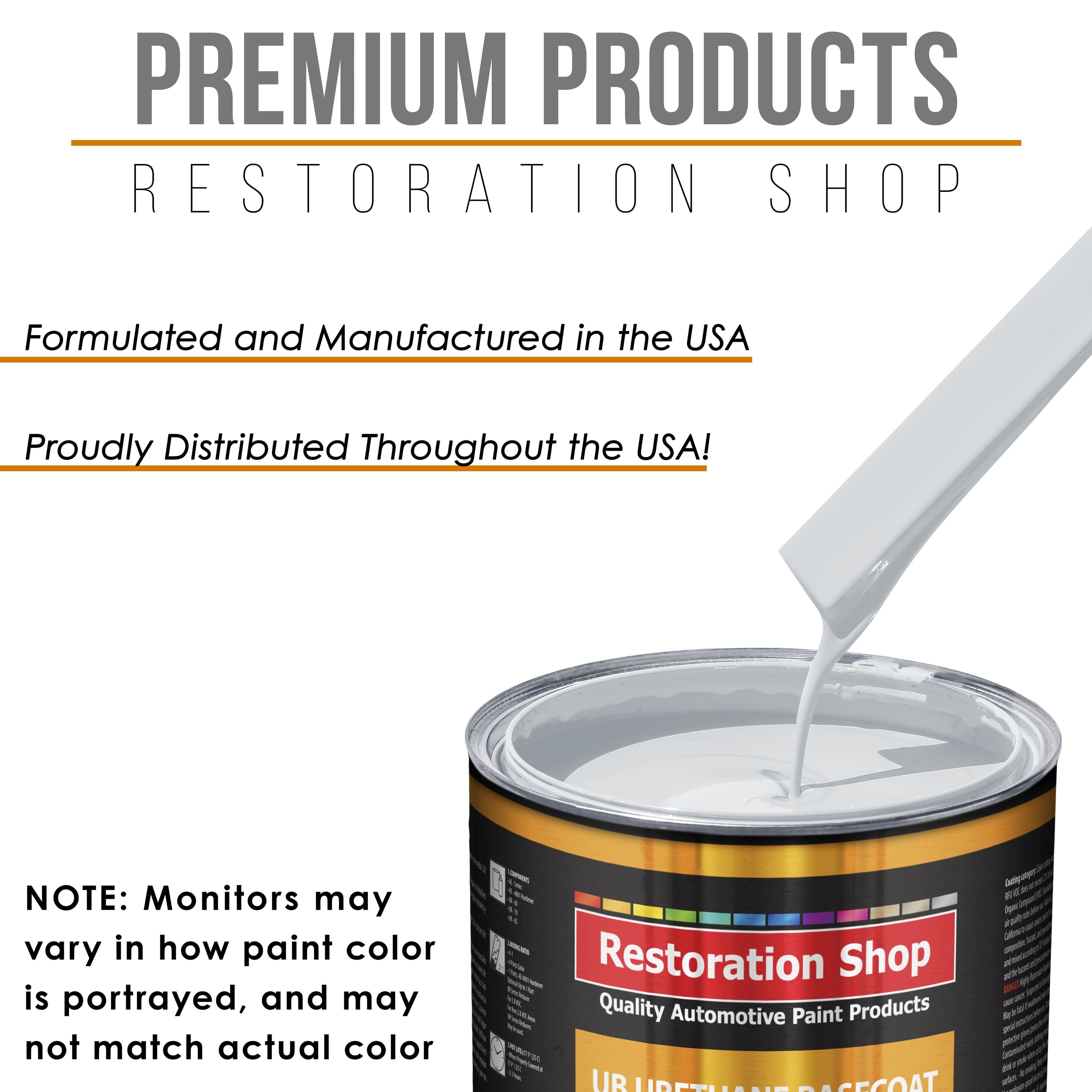 Winter White - Urethane Basecoat with Clearcoat Auto Paint - Complete Medium Quart Paint Kit - Professional High Gloss Automotive, Car, Truck Coating