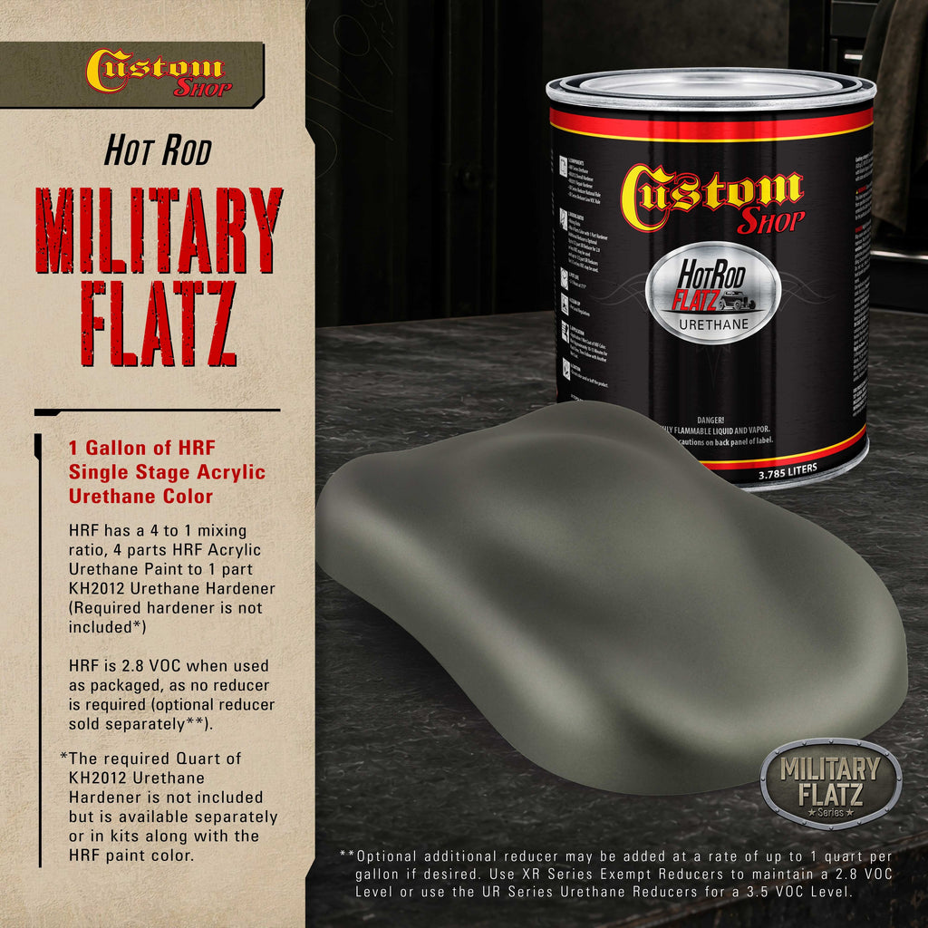 Military Flatz 595-34052 USMC Dark Olive - 2K Urethane Flat Automotive Paint - Gallon