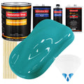 Bright Racing Aqua - Urethane Basecoat with Clearcoat Auto Paint - Complete Fast Gallon Paint Kit - Professional Gloss Automotive Car Truck Coating