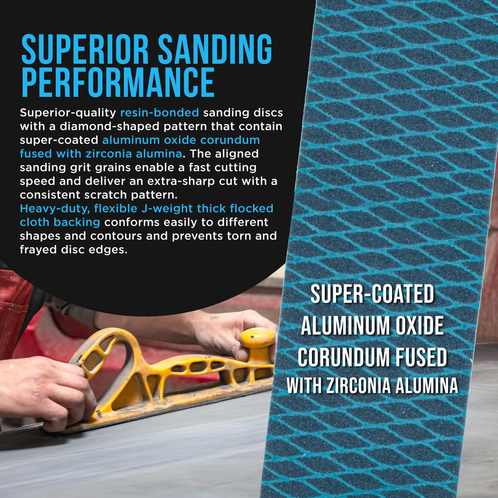60 Grit PSA Rhombus Diamond Shape Blue Longboard Sandpaper, 2-3/4" Wide Continuous 12 Yard Roll - Self Adhesive Stickyback
